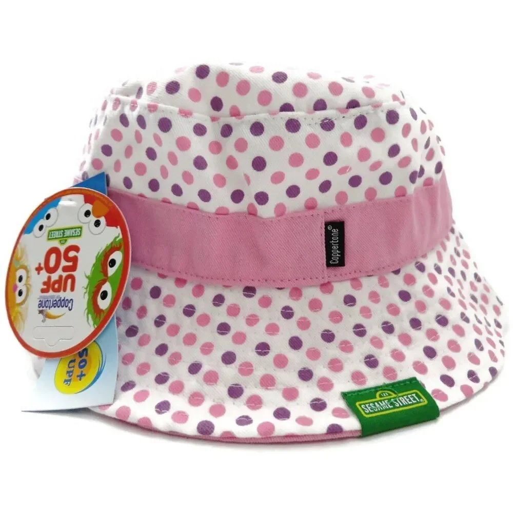 Sesame Street ABBY CADABBY Bucket Sun HAT Polka Dot Summer New One size